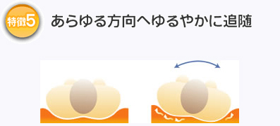 エクスジェルがあらゆる方向へゆるやかに追随