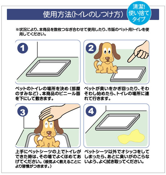ペットシーツの使用方法
