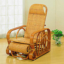 オットマンチェア　籐椅子