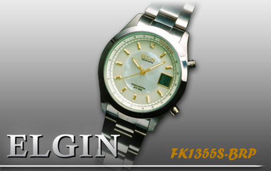 エルジン腕時計 貝パールソーラー電波ウォッチ FK1355S-BRP の通販【送料無料】