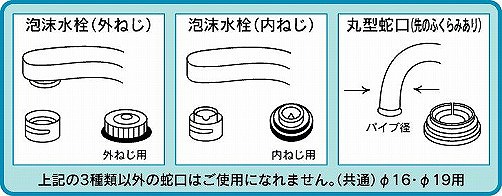 取付可能な蛇口