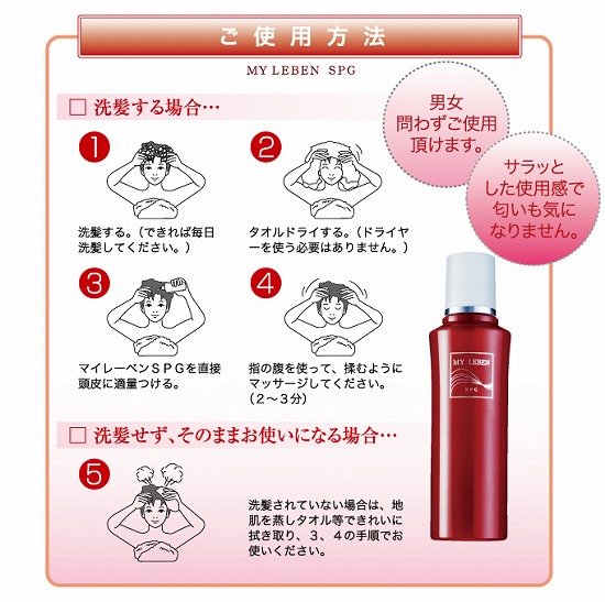 薬用マイレーベンSPG:使用方法