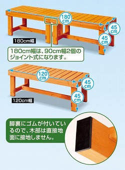 天然木縁台の特徴