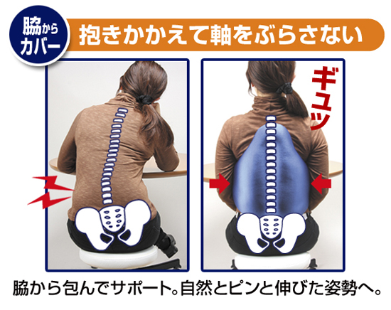 座る姿勢をフォロー